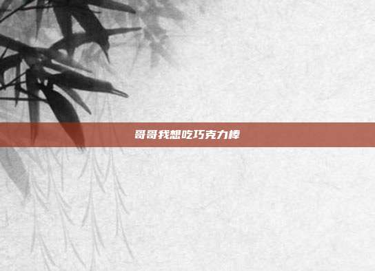 哥哥我想吃巧克力棒
