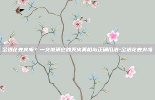 金银花去火吗?一文说清它的灭火真相与正确用法-金银花去火吗