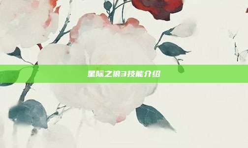 星际之狼3技能介绍