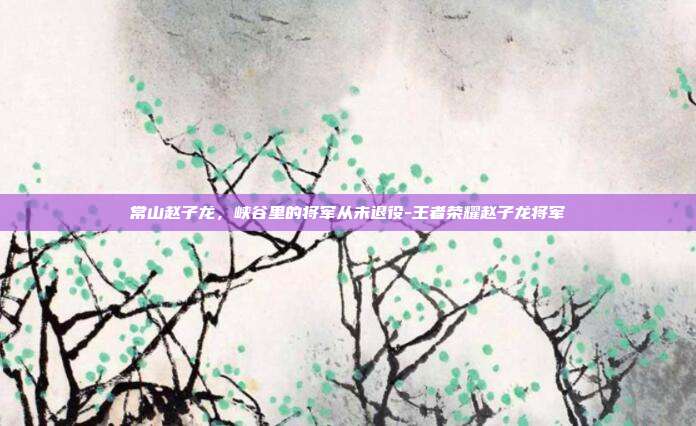 常山赵子龙，峡谷里的将军从未退役-王者荣耀赵子龙将军