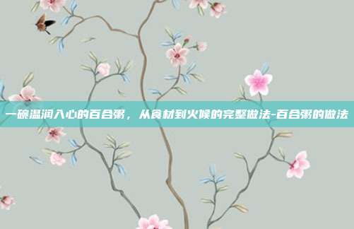 一碗温润入心的百合粥,从食材到火候的完整做法-百合粥的做法