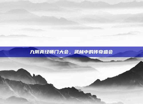 九阴真经师门大会，武林中的传奇盛会
