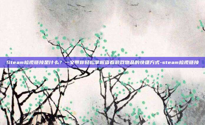 Steam检视链接是什么？一文带你轻松掌握查看游戏物品的快捷方式-steam检视链接
