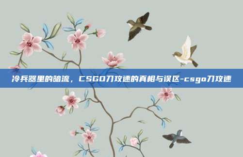 冷兵器里的暗流,CSGO刀攻速的真相与误区-csgo刀攻速