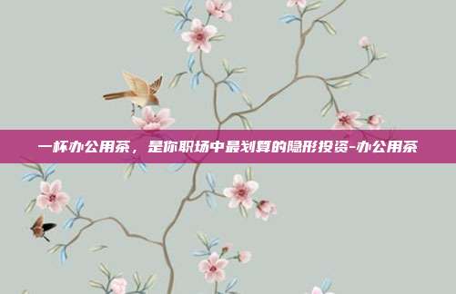 一杯办公用茶,是你职场中最划算的隐形投资-办公用茶