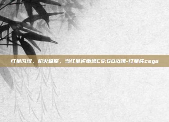 红星闪耀，枪火燎原，当红星杯重燃CS:GO战魂-红星杯csgo