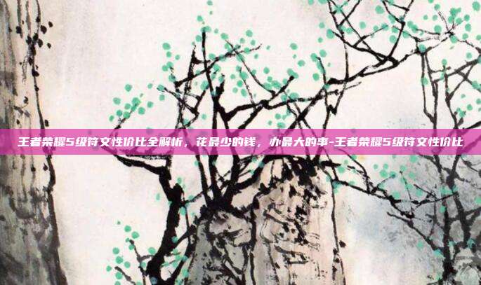 王者荣耀5级符文性价比全解析，花最少的钱，办最大的事-王者荣耀5级符文性价比