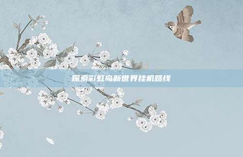 探索彩虹岛新世界挂机路线