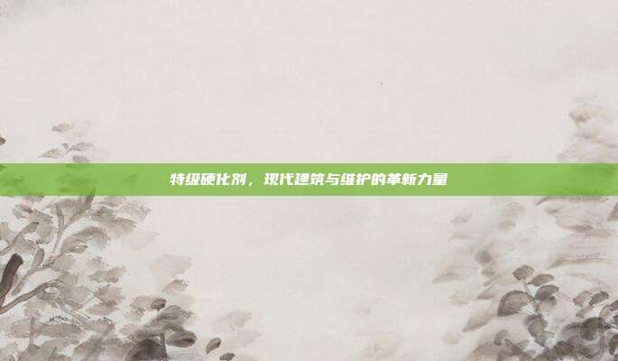 特级硬化剂，现代建筑与维护的革新力量