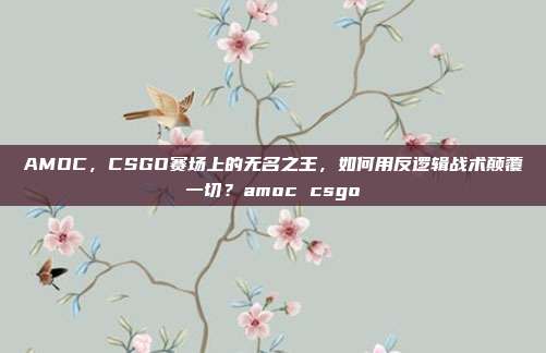 AMOC，CSGO赛场上的无名之王，如何用反逻辑战术颠覆一切？amoc csgo