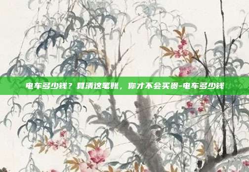 电车多少钱？算清这笔账，你才不会买贵-电车多少钱