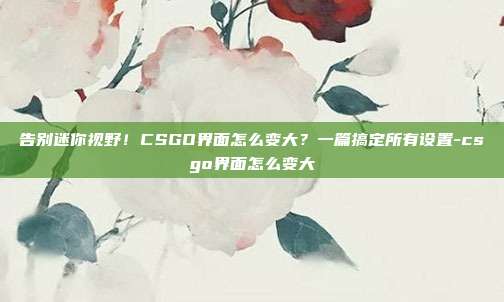 告别迷你视野！CSGO界面怎么变大？一篇搞定所有设置-csgo界面怎么变大