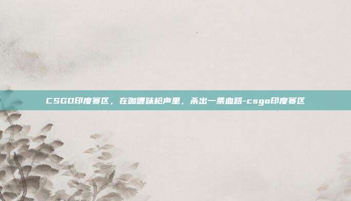 CSGO印度赛区，在咖喱味枪声里，杀出一条血路-csgo印度赛区
