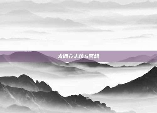 太阁立志传5冥想
