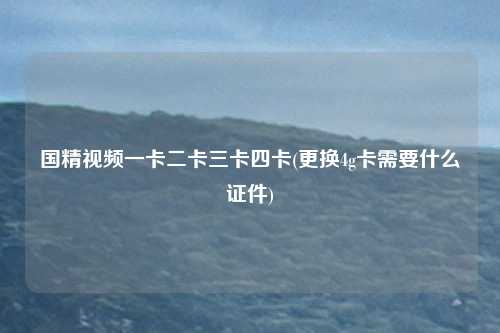 国精视频一卡二卡三卡四卡(更换4g卡需要什么证件)