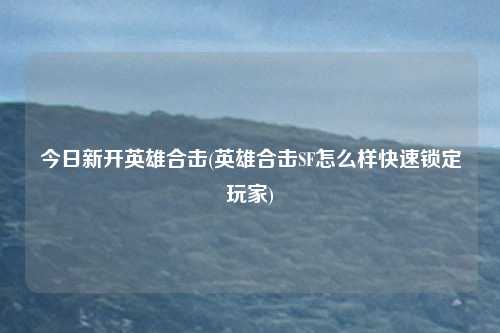 今日新开英雄合击(英雄合击SF怎么样快速锁定玩家)