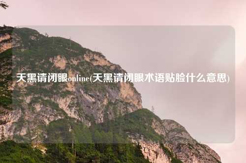 天黑请闭眼online(天黑请闭眼术语贴脸什么意思)