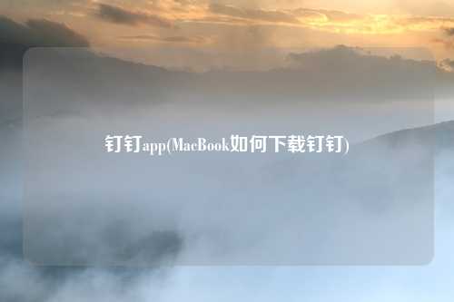 钉钉app(MacBook如何下载钉钉)