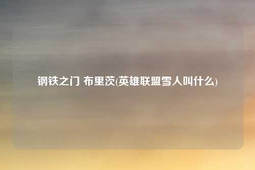 钢铁之门 布里茨(英雄联盟雪人叫什么)