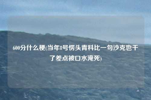 600分什么梗(当年8号愣头青科比一句沙克也干了差点被口水淹死)
