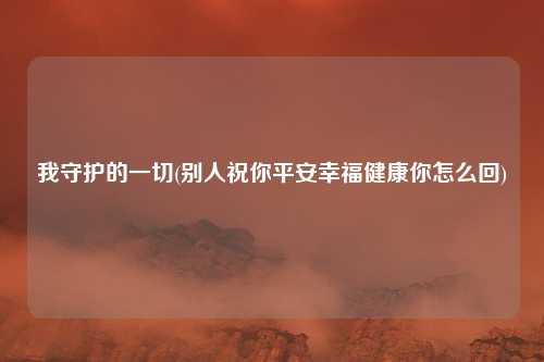 我守护的一切(别人祝你平安幸福健康你怎么回)