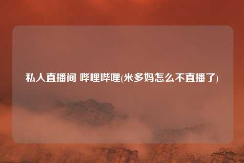 私人直播间 哔哩哔哩(米多妈怎么不直播了)