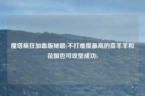 魔塔疯狂加血版秘籍(不打难度最高的喜羊羊和花姐也可攻坚成功)