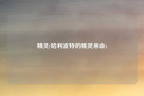 精灵(哈利波特的精灵来由)