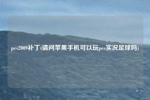 pes2009补丁(请问苹果手机可以玩pes实况足球吗)