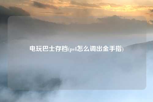 电玩巴士存档(ps4怎么调出金手指)