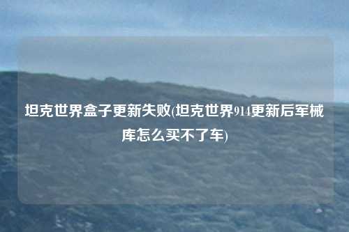 坦克世界盒子更新失败(坦克世界914更新后军械库怎么买不了车)