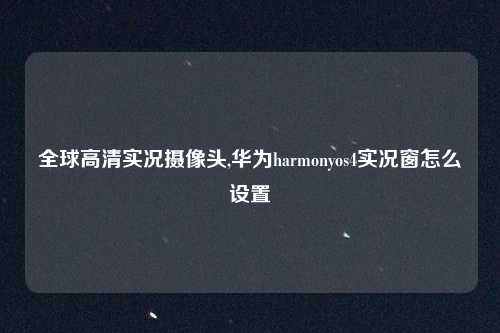 全球高清实况摄像头,华为harmonyos4实况窗怎么设置