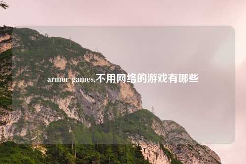 armor games,不用网络的游戏有哪些