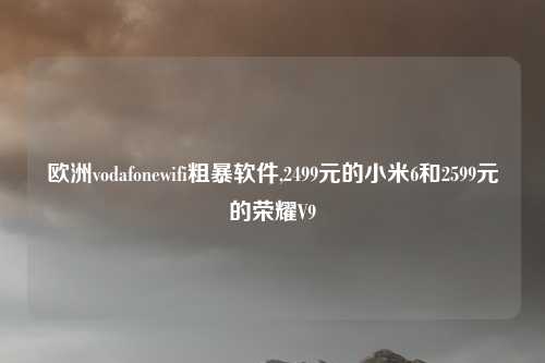 欧洲vodafonewifi粗暴软件,2499元的小米6和2599元的荣耀V9