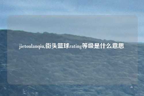 jietoulanqiu,街头篮球rating等级是什么意思