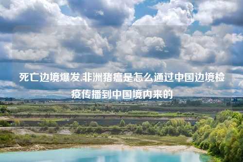 死亡边境爆发,非洲猪瘟是怎么通过中国边境检疫传播到中国境内来的