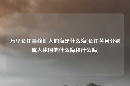 万里长江最终汇入的海是什么海(长江黄河分别流入我国的什么海和什么海)