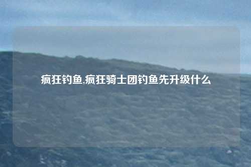疯狂钓鱼,疯狂骑士团钓鱼先升级什么