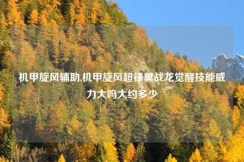 机甲旋风辅助,机甲旋风超锋翼战龙觉醒技能威力大吗大约多少