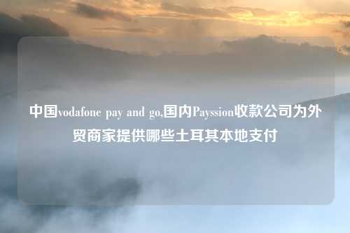 中国vodafone pay and go,国内Payssion收款公司为外贸商家提供哪些土耳其本地支付