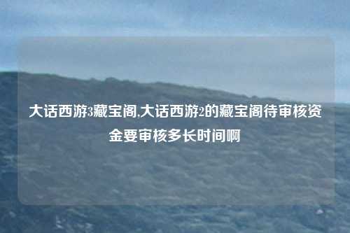 大话西游3藏宝阁,大话西游2的藏宝阁待审核资金要审核多长时间啊