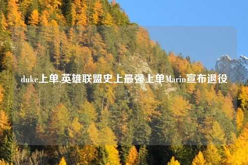 duke上单,英雄联盟史上最强上单Marin宣布退役