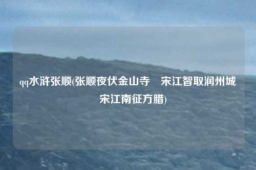 qq水浒张顺(张顺夜伏金山寺　宋江智取润州城　　宋江南征方腊)