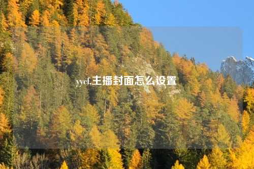 yycf,主播封面怎么设置