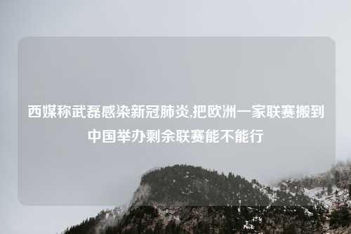 西媒称武磊感染新冠肺炎,把欧洲一家联赛搬到中国举办剩余联赛能不能行