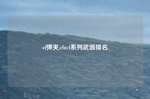 cf弹夹,cfm4系列武器排名