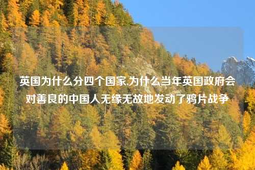 英国为什么分四个国家,为什么当年英国政府会对善良的中国人无缘无故地发动了鸦片战争