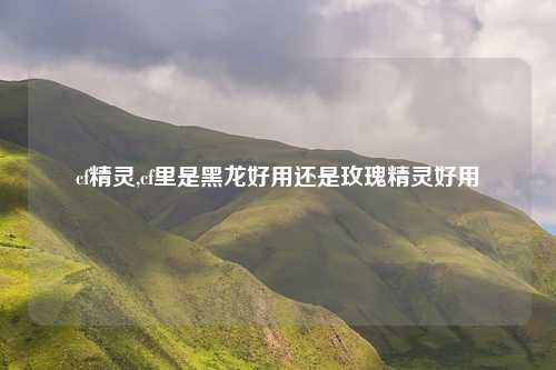 cf精灵,cf里是黑龙好用还是玫瑰精灵好用