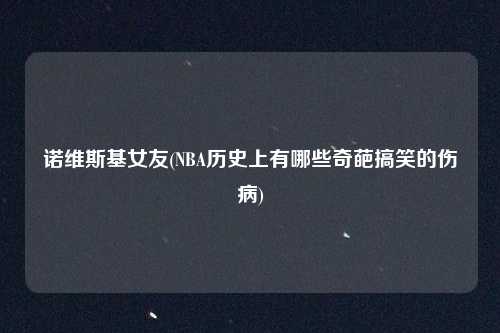 诺维斯基女友(NBA历史上有哪些奇葩搞笑的伤病)