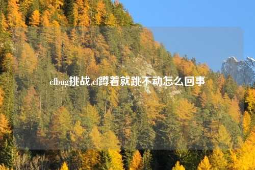 cfbug挑战,cf蹲着就跳不动怎么回事